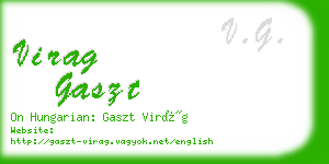 virag gaszt business card